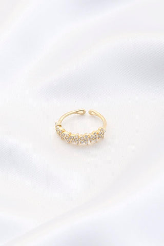 Crystal Metal Adjustable Ring