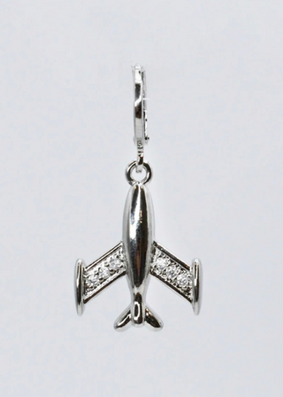 TJ-317 Airplane Silver Charm