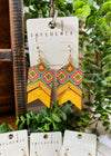 Anastasia Aztec Wooden Earrings