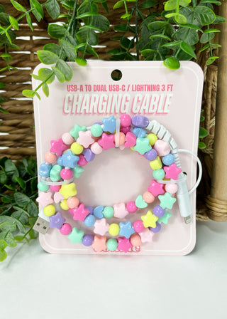 Beaded 3-in-1 Charging Cable