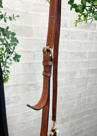 Black Double Front Pocket Crossbody Bag