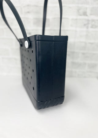 Black Rubber Jelly Tote Bag