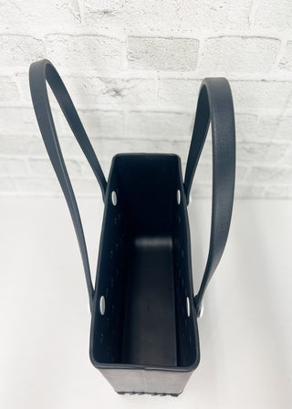 Black Rubber Jelly Tote Bag