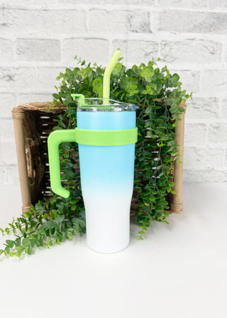 Blue Color Gradient 40 Oz Tumbler