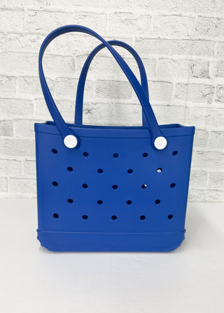 Blue Rubber Jelly Tote Bag