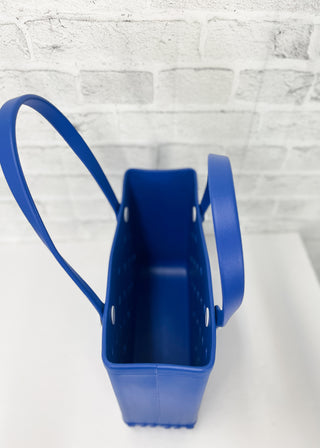 Blue Rubber Jelly Tote Bag