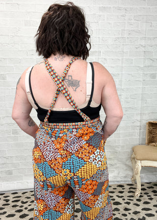 Boho Floral Cross Strap Jumpsuit