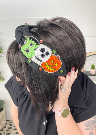 Boo Monster Seed Bead Headband