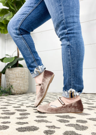 Corkys Tea Time Flats - Taupe Velvet