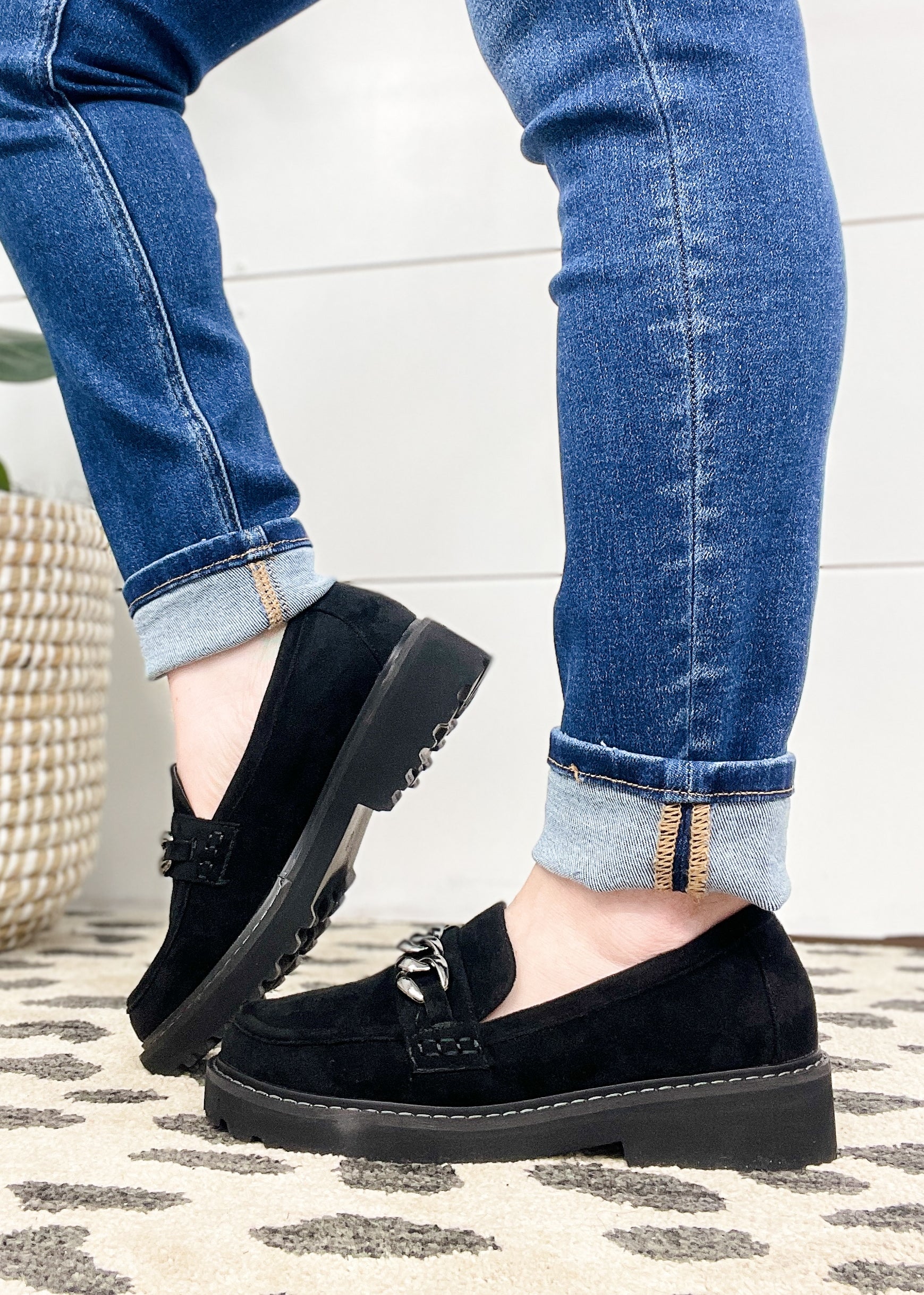 Corkys Literally Loafer Black Faux Suede