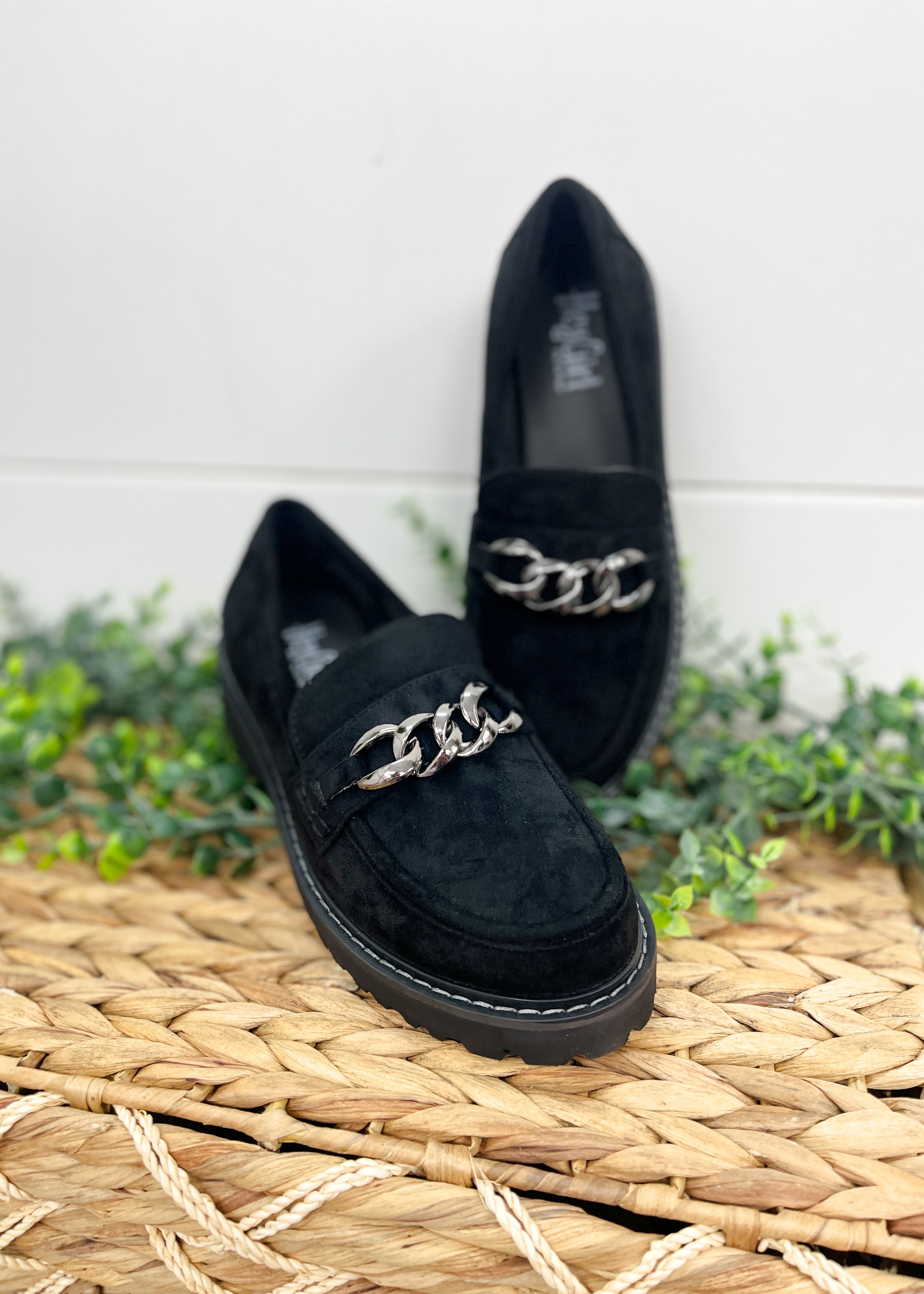 Corkys Literally Loafer Black Faux Suede