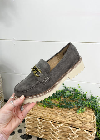 Corkys Literally Loafer - Light Grey Faux Suede