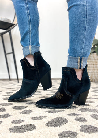 Corkys Smoke Show Bootie - Black Velvet - ALL SALES FINAL -