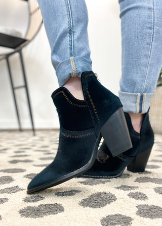 Corkys Smoke Show Bootie - Black Velvet - ALL SALES FINAL -