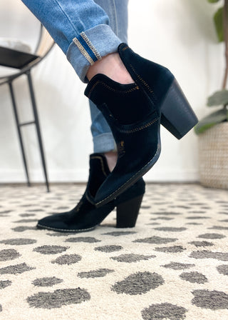 Corkys Smoke Show Bootie - Black Velvet - ALL SALES FINAL -
