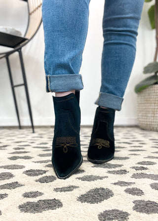 Corkys Smoke Show Bootie - Black Velvet - ALL SALES FINAL -