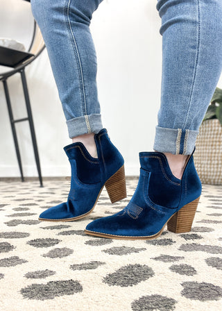 Corkys Smoke Show Bootie - Teal Velvet