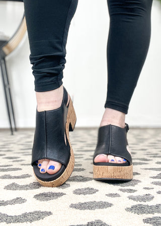 Corkys Miss Carley Wedge - Black