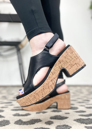 Corkys Miss Carley Wedge - Black