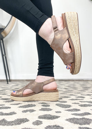Corkys Ready Or Not Wedge - Bronze Metallic