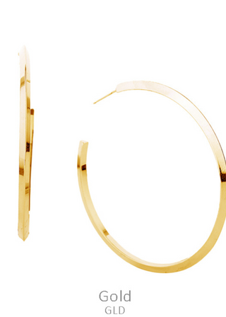 Brass Base Open Hoop Earring