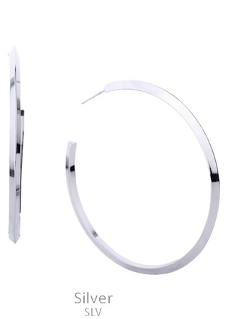 Brass Base Open Hoop Earring