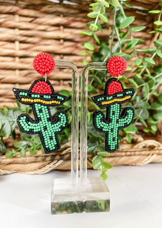 Cactus Seed Bead Earrings