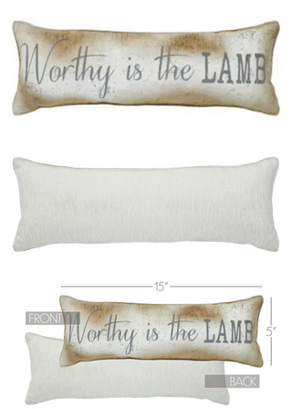 Celebrate Grace Worthy is the Lamb Pillow