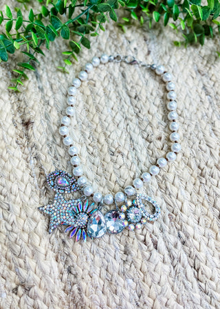 Celestial Charms Pearl Necklace