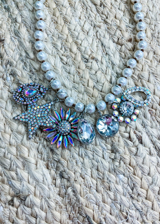 Celestial Charms Pearl Necklace