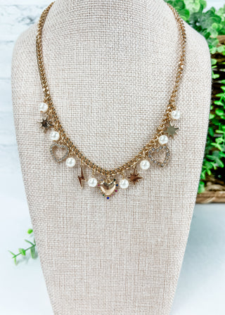 Celestial Heart Charm Necklace
