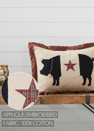 Cider Mill Primitive Pig Pillow