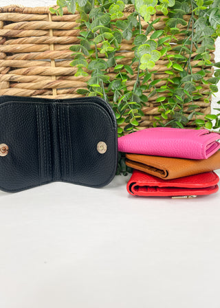 Classic Button Snap Fold Wallet