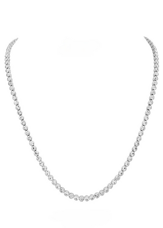 Classic Silver Rhinestone Clear Necklace