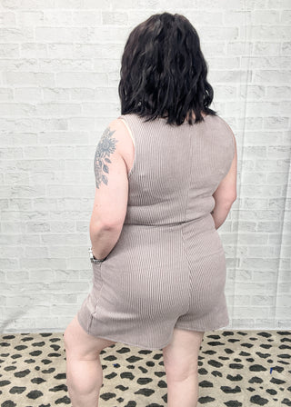 Coco Urban Ribbed Button Detail Romper