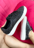 Corkys Bedazzle Sneaker - Black Rhinestone