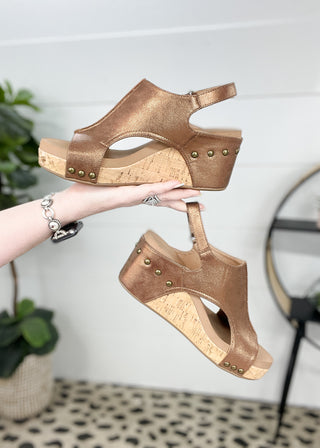Corkys Carley Wedge - Antique Bronze