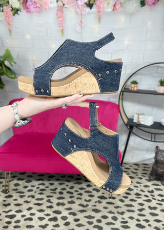 Corkys Carley Wedge - Denim - ALL SALES FINAL -