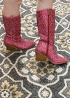 Corkys Glitzy Boot - Pink Rhinestone