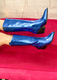 Corkys Howdy Boot - Electric Blue Metallic - ALL SALES FINAL -
