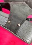 Corkys Refreshing Wedge - Black Suede Croco