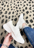 Corkys Soft Serve Sneaker - White Chunky Glitter