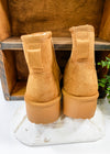 Cozy Up Faux Fur Lined Booties - Tan - ALL SALES FINAL -