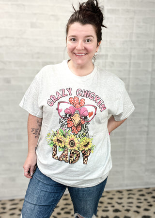 Crazy Chicken Lady Graphic T-Shirt