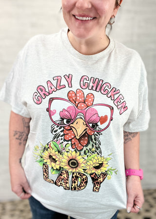 Crazy Chicken Lady Graphic T-Shirt