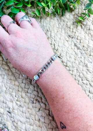 Crystal Detail Link Chain Bracelet