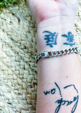 Crystal Detail Link Chain Bracelet