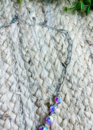 Crystal Peace Sign Necklace