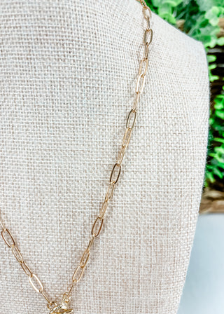 Cubic Zirconia Pavé Heart Toggle Necklace