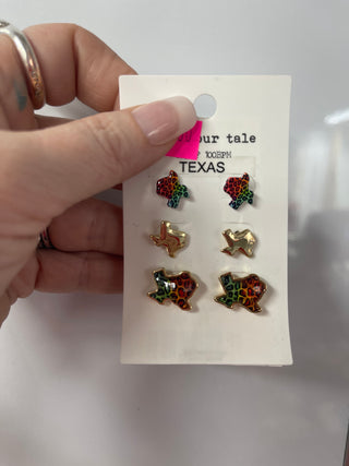 Houston Texas Stud Earring Set - ALL SALES FINAL -